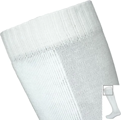Vista 3 de Calcetines de esgrima gruesos, calcetines de esgrima de algodón para espada, sable y papel de aluminio (1 par, blanco)