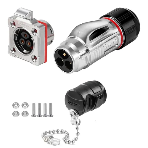 Vista 10 de CNLINKO BD-20 Conector impermeable industrial Conector circular IP68 Conector de enchufe rápido del lado del dispositivo Conector de aviación