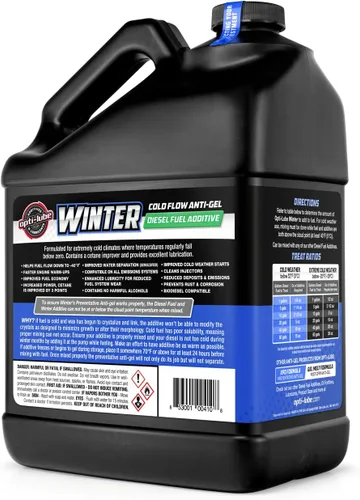 Vista 4 de Opti-Lube Winter Formula Aditivo Anticongelante para Combustible Diésel: 1 Galón con Accesorios (Galón con Botellas de Cuello Largo y Bomba)