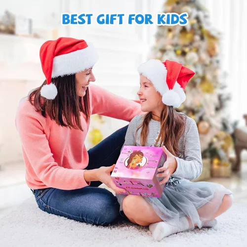 Vista 7 de Sets de maquillaje para niñas, 66 piezas de cosméticos reales para juguetes infantiles con espejo, kit de maquillaje lavable para princesas, regalos
