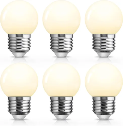 Bombillas LED de bajo vatio, equivalente a 1 W, 15 W, blanco suave, 3000 K, esmerilado, pequeñas bombillas G40 para espejo de tocador, baño, porche,