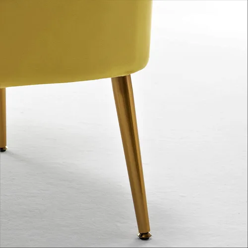 Vista 23 de Silla moderna de terciopelo para sala de estar, dormitorio o entrada, diseño elegante y cómodo sin brazos con patas de metal, color negro