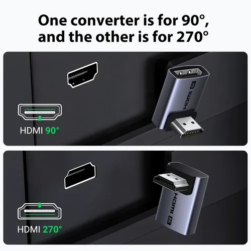 Vista 3 de UGREEN 10K 8K @60Hz HDMI 2.1 Adaptador de ángulo recto macho a hembra 2