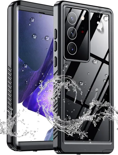 Vista 21 de MOZOTER - Funda impermeable para Samsung Galaxy Note 10 Plus con sonido claro Negro
