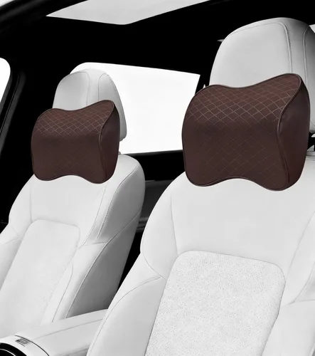 Vista 8 de 2 almohadas para el cuello del automóvil, ultra cómodas para conducir, almohada suave para reposacabezas de automóvil como nubes, hace que tu