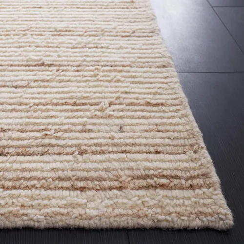 Vista 2 de SAFAVIEH Area Rug 2x3 - Casablanca Collection - Beige & Ivory, Handmade Wool, Plush Thick Pile, Ideal for Foyer, Entryway, Accent Space (CSB793B)