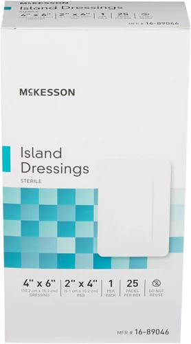 Vista 7 de McKesson Aderezo para islas, estéril, polipropileno/rayón, 4 x 6 pulgadas, 25 unidades, 4 paquetes, 100 en total