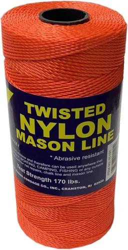 T.W Evans Cordage 11-191 Número-18 Línea Mason de nailon trenzado, 1100 pies, naranja neón
