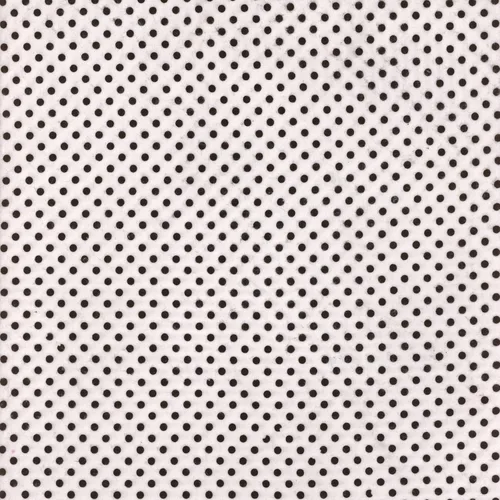 Vista 9 de Mook Fabrics Franela PRT Polka Dot, corte negro/blanco por The Yard