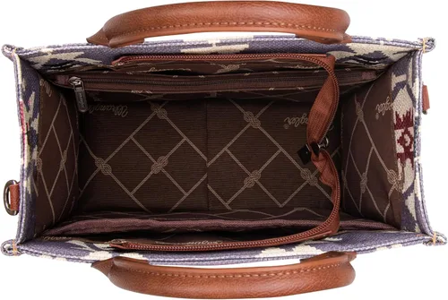 Vista 4 de Wrangler - Cartera para tarjetas de crédito para mujer, estilo bohemio, azteca, con bolsillo con cremallera