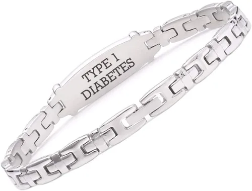 Vista 62 de LinnaLove Lady Medical Alert - Pulseras médicas de acero inoxidable para mujer, 7.5 pulgadas