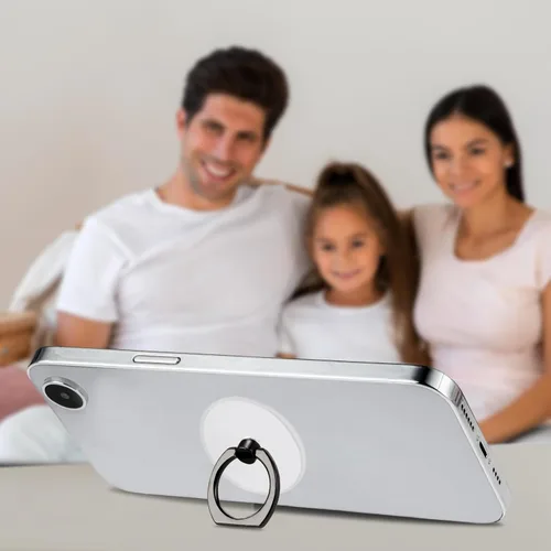 Vista 5 de Soporte de anillo transparente para teléfono celular, soporte para anillo de teléfono celular, soporte de dedo con rotación de 360 grados, soporte