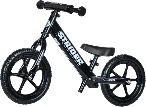 Strider 12” Pro Bike, No Pedal Balance Bicycle for Kids 1 to 4 Years - Includes Safety Pad, Padded Seat, Mini Grips & Flat-Free Tires - Tool Free