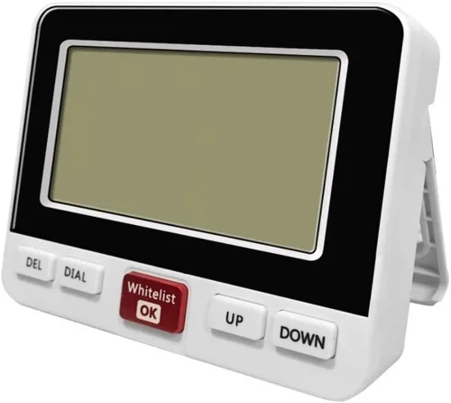 Identificador de llamadas parlantes jumbo - Pantalla LCD grande - Habla número - Mensaje personalizado - Bloqueador de llamadas de spam