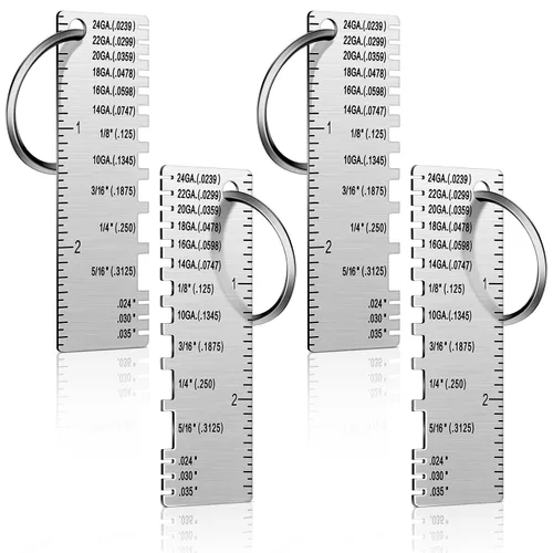 Herramienta de medición de alambre de doble cara, herramienta de medición de alambre portátil, herramienta de grosor de calibre de metal de doble