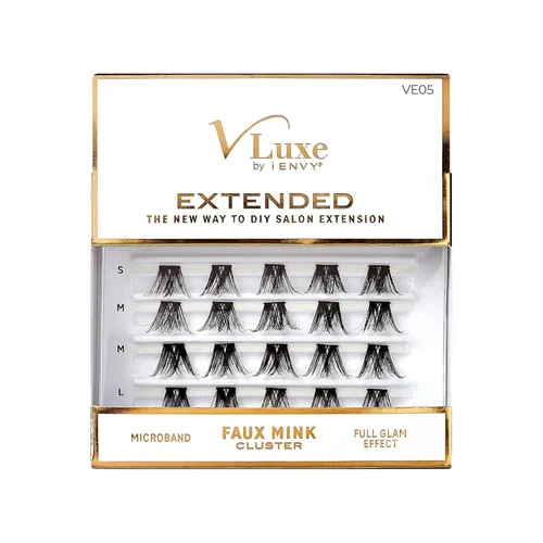 Vista 13 de VLuxe by iEnvy Extended Collection: Extensión de pestañas 3D extendida – Pluatherlight sintético reutilizable pestañas artificiales multipaquete