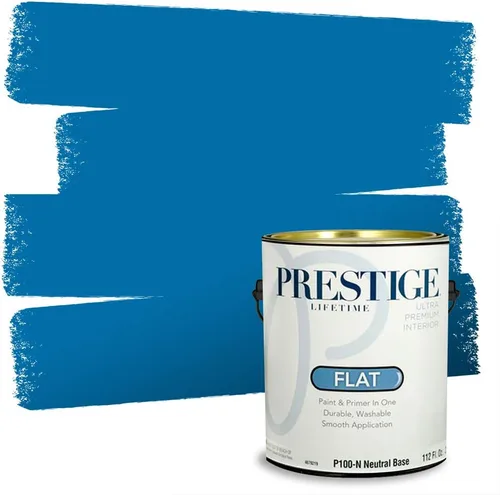 Vista 201 de Prestige Paints. - Base y pintura para exteriores en un solo galón, 1 galón. plano, comparable con Sherwin Williams Topsail.