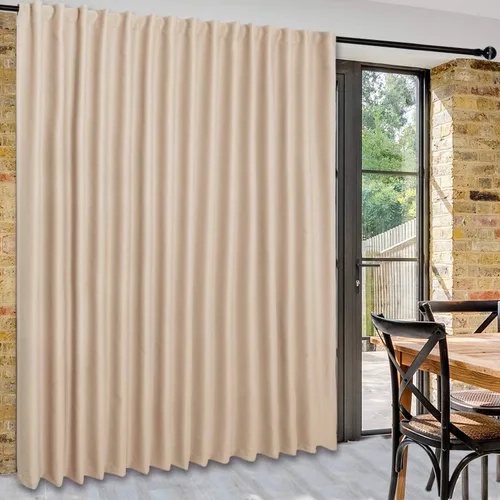 Vista 19 de DWCN - Cortinas para puerta corrediza de patio, cortinas extra anchas para puerta de vidrio, panel de cortina divisora de habitación con privacidad