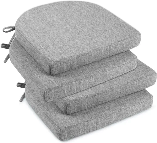 Vista 36 de downluxe Cojines para sillas de interior para sillas de comedor, almohadillas de espuma texturizada suaves y cómodas para sillas de cocina con lazos
