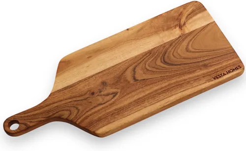 Vista 8 de Vesta Homes Tabla de cortar de madera/picar, tabla de servir, plato para verduras, frutas, queso y embutidos Madera de acacia natural 16 x 9