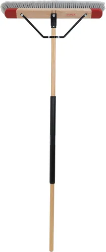 Vista 10 de Harper Escoba de empuje para interiores de 24 pulgadas, limpieza de piso de superficie lisa de alta resistencia con cerdas marcadas, barrido