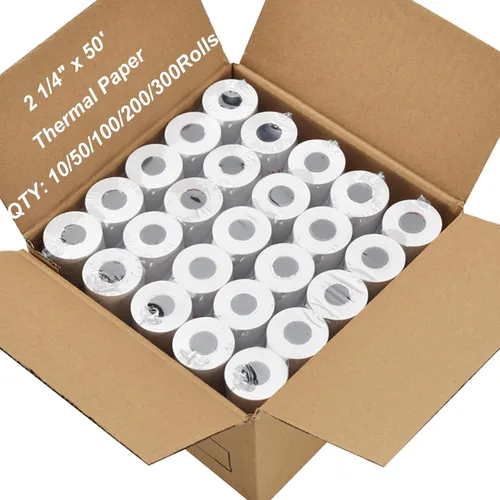 Vista 11 de Rollos de papel térmico para recibos, papel térmico de 3-1/8 x 230 pies, rollos de papel de caja registradora POS (10 rollos)