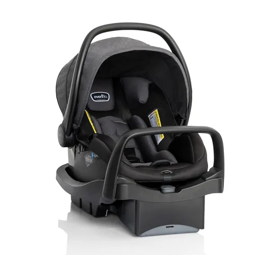 Vista 7 de Evenflo Pivot Suite - Sistema de viaje con asiento infantil LiteMax para automóvil con barra antirrebote, color negro Dunloe