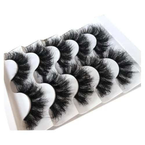 Vista 5 de Gmagictobo Pestañas postizas esponjosas 3D de visón sintético, pestañas postizas dramáticas de 0.866 pulgadas, paquete de pestañas postizas largas