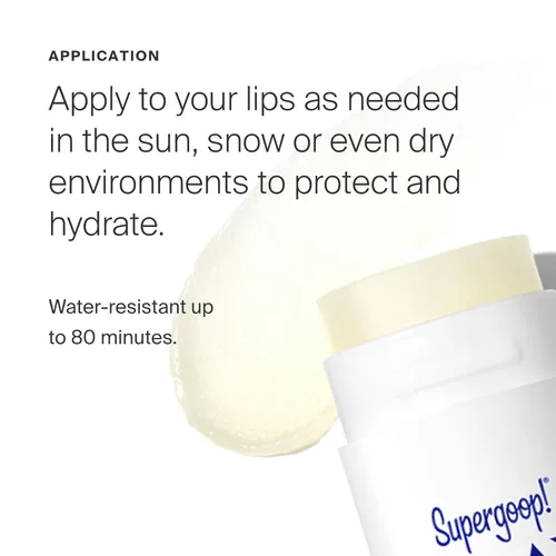 Vista 5 de Supergoop! PLAY Lip Shield SPF 30 con coco - Paquete de 2 - Tratamiento labial hidratante para labios secos agrietados - Protección UV de amplio