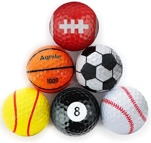 Divertidas pelotas de golf, paquete de 6 pelotas de colores para golfistas, divertidos regalos para hombres, accesorios de golf para niños y papá