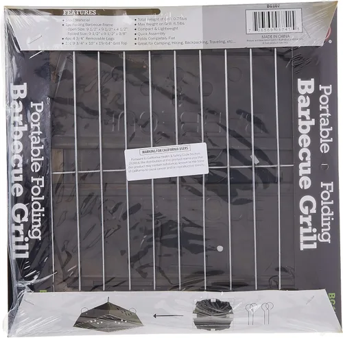 Vista 6 de SE BG107 parrilla para asador plegable y portátil