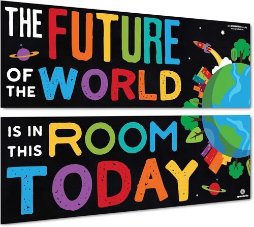 Vista 10 de Sproutbrite Decoraciones para el aula, carteles para profesores, tablón de anuncios y decoración de pared para temas de preescolar, primaria