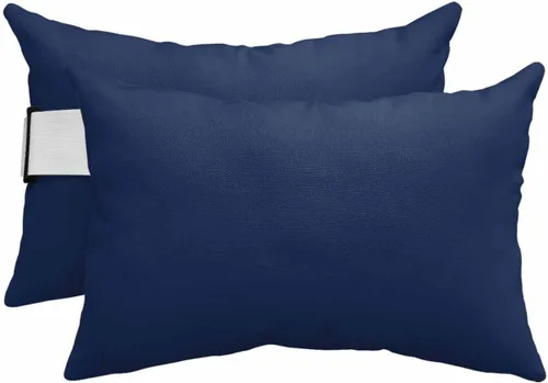 Vista 14 de Almohada para silla de playa para exteriores, color azul, para tumbona, almohada reclinable impermeable con banda elástica e insertos de almohada
