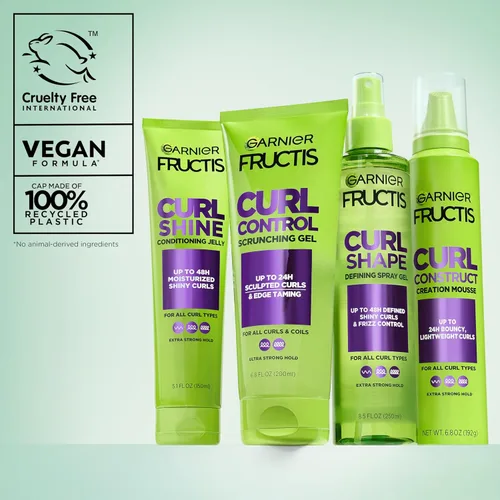 Vista 10 de Garnier Fructis Style Curl Scrunch Gel de control para dar forma y brillo, 6.8 onzas líquidas, 3 unidades (el embalaje puede variar)