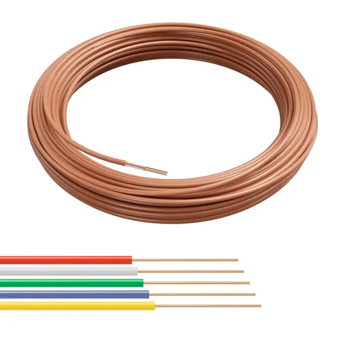 Vista 12 de Cable The Cimple Co para termostato, color café, cobre macizo calibre 18, conductor, certificación CL2 UL, CMR nominal CL3, residencial, comercial e