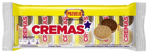 Vista 3 de Pozuelo Paquete variado de galletas y galletas Chocolate Chiky, galletas de mantequilla, galletas Club Extra Crackers, Cremas Star, Cremas Mixed