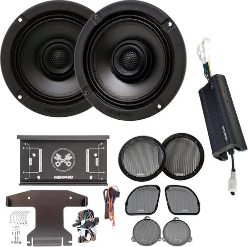 Memphis Audio MXAHDPRO2 2 Altavoz de 6.5 pulgadas Audio para motocicleta compatible con kits OEM Harley Davidson Direct