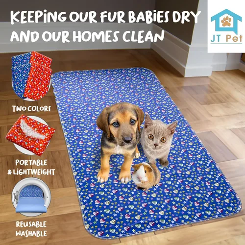 Vista 2 de Forro para jaula de conejillo de indias, paquete de 4 almohadillas lavables para orina para perros, ropa de cama de vellón suave para jaula