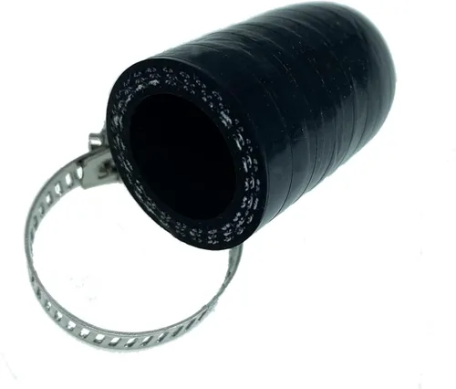 Vista 11 de Tapa de refrigerante de silicona reforzada universal negra de 1-1/4 "(32 mm) con abrazadera para calentador de derivación Puerto de agua al vacío