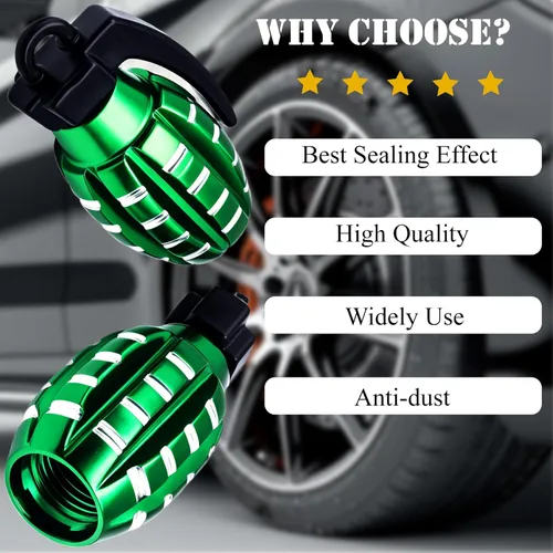 Vista 150 de 4 tapas de válvula de neumático, cubiertas universales de válvula de neumático de aleación de aluminio para automóviles, camiones, SUV, Negro