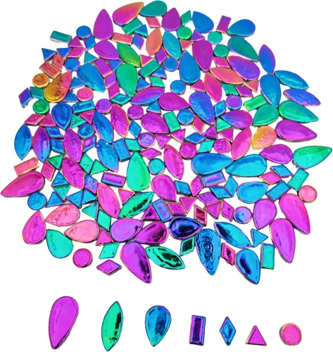 Vista 18 de Azulejos de mosaico de cerámica irregulares de color aleatorio de 1.1 lb, para hacer bricolaje, creativos, para platos de bricolaje, macetas