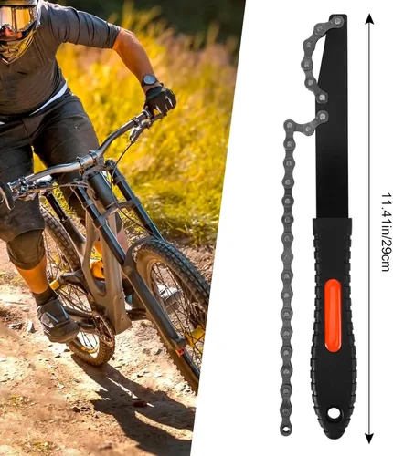 Vista 3 de Oumers Herramienta de extracción de casete de bicicleta, látigo de cadena de bicicleta y removedor de rueda libre 2 en 1, kit de extracción de piñón