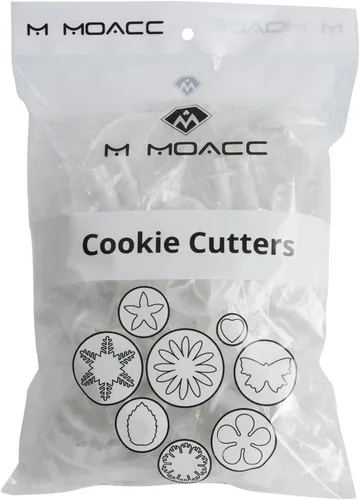Vista 2 de M MOACC Herramientas para tartas, 36 piezas, fondant, galletas, émbolo Sugarcraft, flor, hoja, mariposa, forma de corazón, decoración de molde