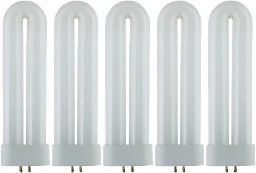 Vista 10 de Sunlite 05145-SU T6 Bombilla fluorescente en forma de U, 8 vatios, luz UV, longitud de onda de color de 365 nm, base GX10q de 4 pines, enchufable
