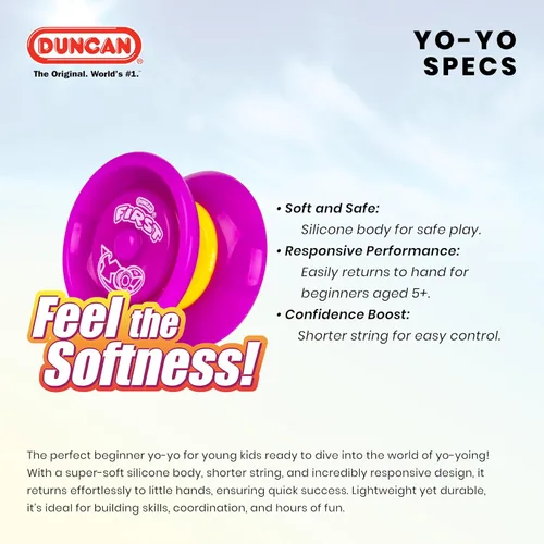 Vista 4 de Duncan Toys First Yo! - Mejor Yo-Yo Responsivo para Principiantes, Niños, Juguetes de Yo-Yo - Rojo/Amarillo