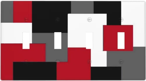 Vista 196 de Taupe Beige Marrón Gris Abstracto Arte 1-Banda Interruptor de Luz Doble de Recepción Placa de Pared Toma Cubiertas Eléctricas Decorativas Modernas