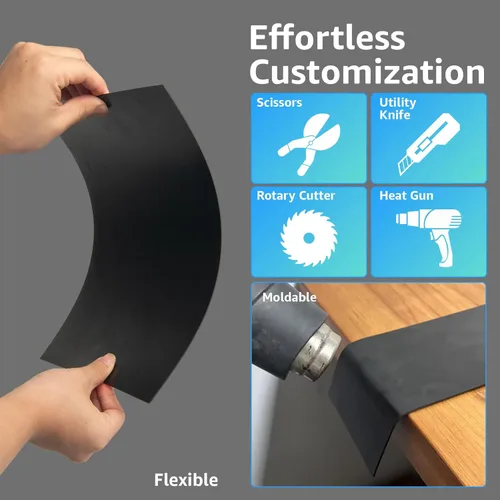 Vista 4 de Art3d Hojas de plástico ABS de 116 pulgadas de grosor, 12 x 24 pulgadas, paquete de 2 Hoja de ABS rígida termoformada de dos caras