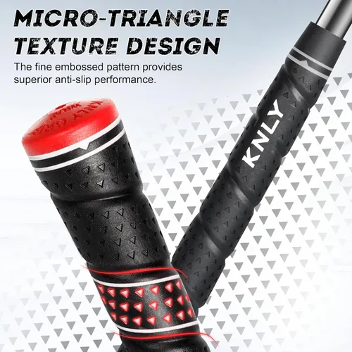 Vista 3 de KNLY Juego de 13 agarres de golf envolventes con tecnología de control de textura cóncava triangular, agarre de goma para todo tipo de clima