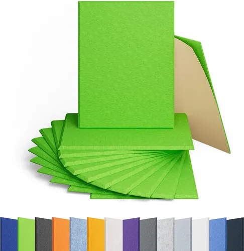 Vista 25 de Amantech - Paquete de 12 paneles acústicos autoadhesivos de espuma acústica a prueba de sonido, alta densidad, hexagonales, 12 x 10.23 x 0.4 Beige