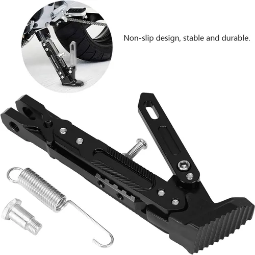 Vista 3 de EVGATSAUTO Soporte para motocicleta, aleación de aluminio CNC, negro, trasero, compatible con motocicleta